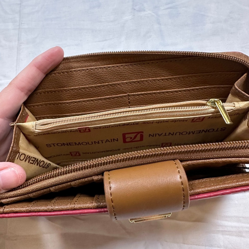 Stone Mountain Floral Embossed Zip Around Wallet Wristlet - Picture 6 of 6